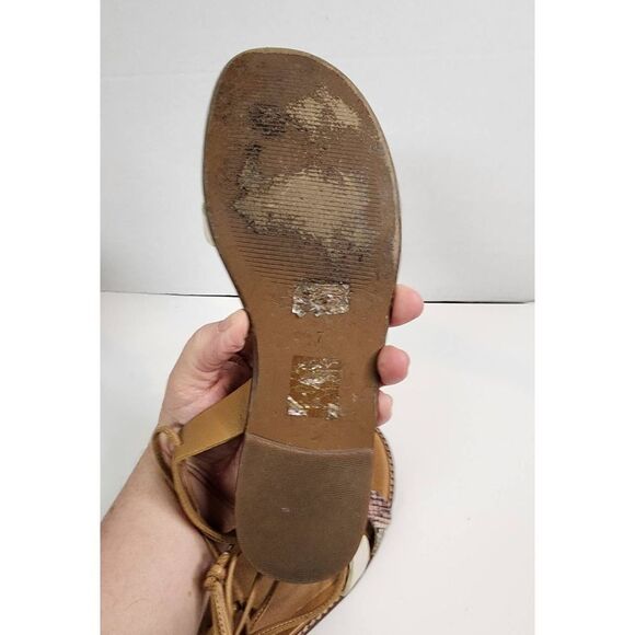 Madewell The Wave Lace Up Gladiator Sandals Sz 7 - Picture 6 of 10